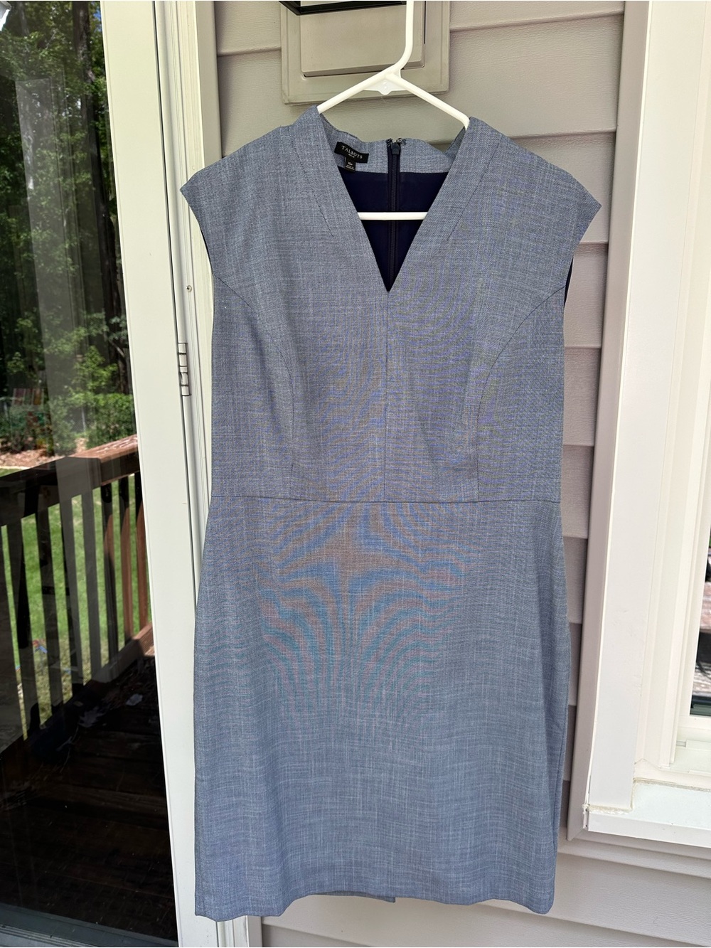 Talbots Gray Sleeveless Sheath Dress Size 10 petite– Original Retail $129